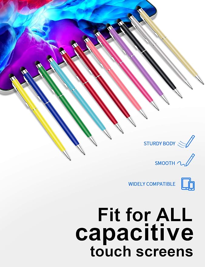 innhom 36 Pack Stylus Pens for Touch Screens Stylus Pen for iPad 2 in 1 - Image 2