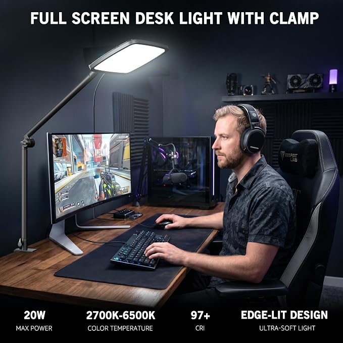 NiceVeedi 14" Soft Streaming Light, Dimmable Desk Ring Light - Image 2