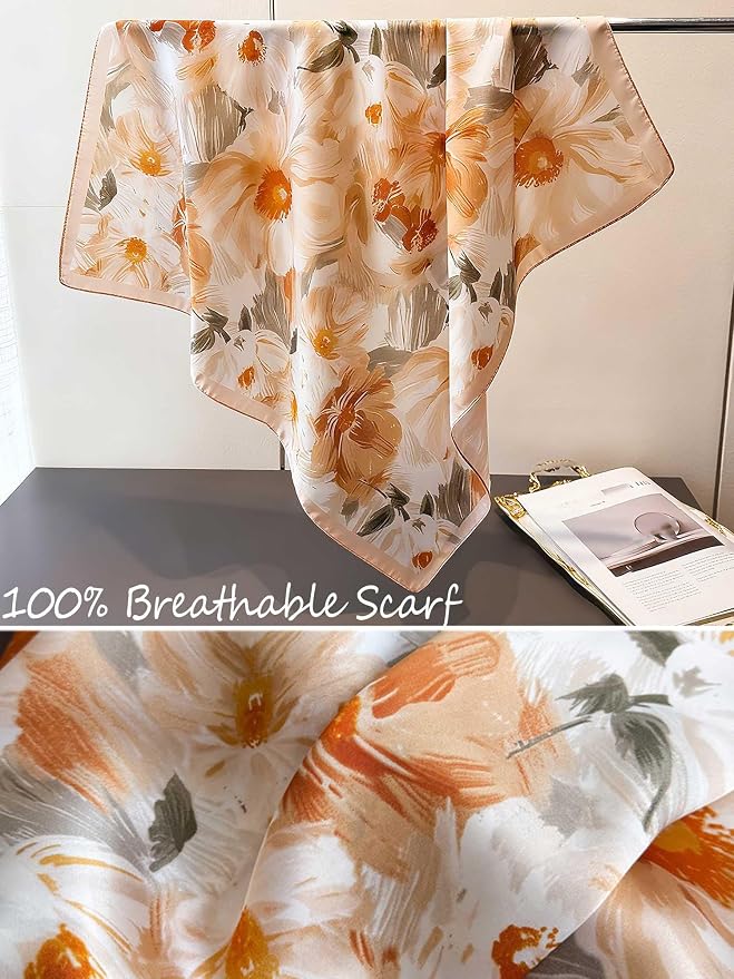 Silky Scarf for Women Lightweight Satin Bandanas Neck Hair Wrap For Sleeping - Image 4