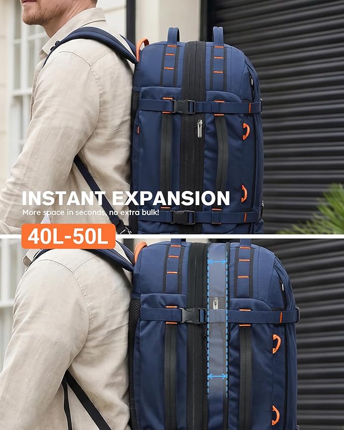 Tolaccea Travel Backpack for Men Women, 40L-50L Carry On Backpack - Image 5