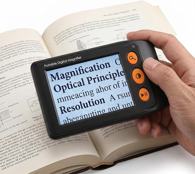 3.5" Portable Digital Magnifier, 2X-25X Zoom by Unknown