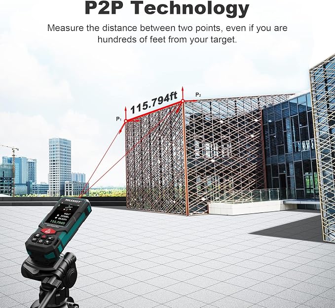 Laser Measure, MiLESEEY Laser Distance Meter, Rechargeable Multifunctional - Image 3