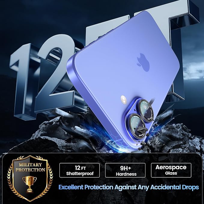 CACOE Camera Lens Protector for iPhone 16/16 Plus/17 - Image 5
