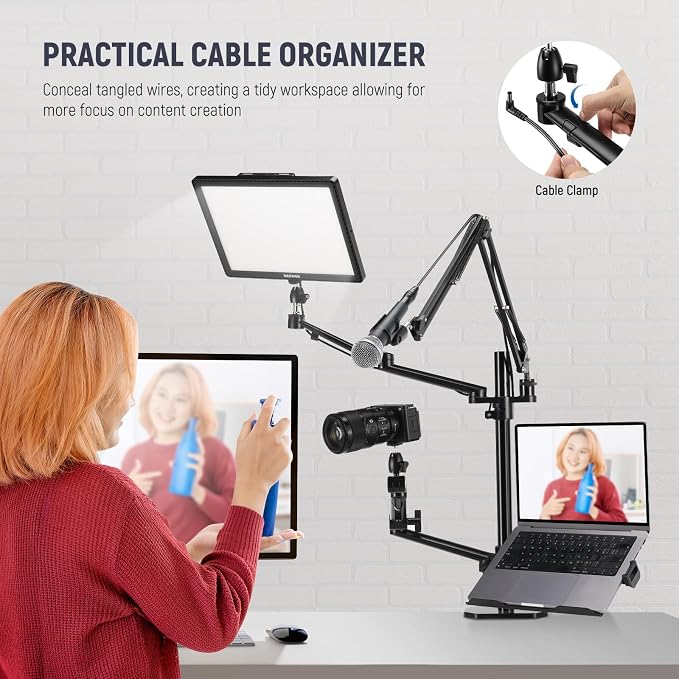 NEEWER Overhead Camera Stand Desk Mount Rig - Image 5