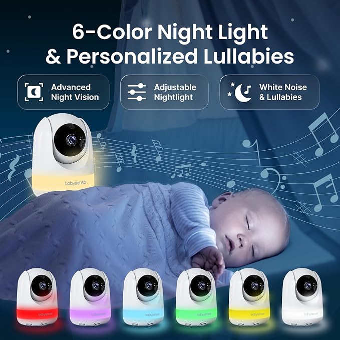 Babysense 5.5" Full-HD Split-Screen Baby Monitor, Video Baby Monitor - Image 6