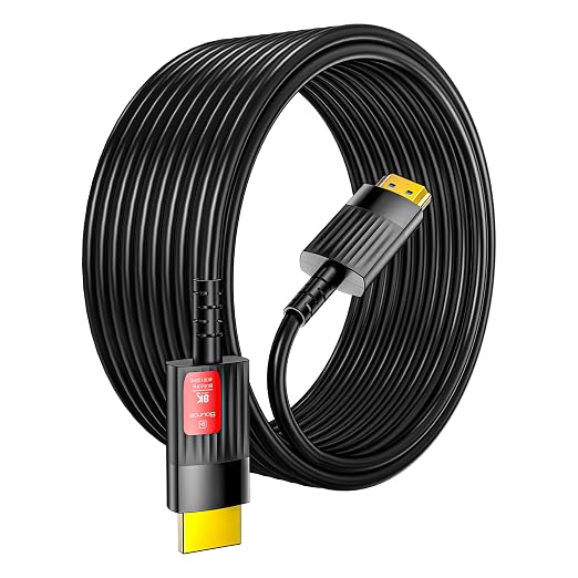 Fiber Optic HDMI Cable 40FT/12M, Long HDMI 2.1 Cable Support 48Gbps High Speed by Anehmeta