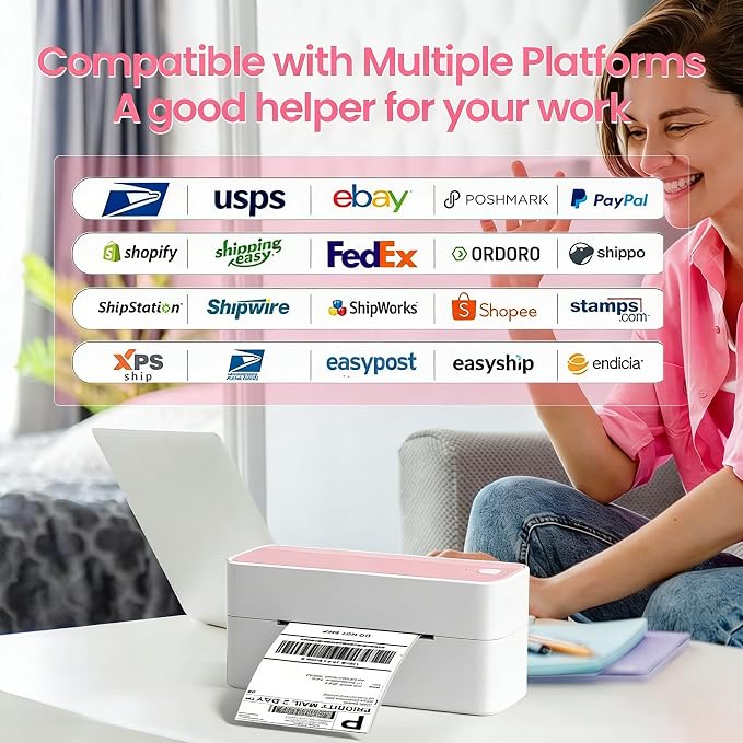 Phomemo Bluetooth Thermal Label Printer, 241BT 4X6 Wireless Shipping Label - Image 8