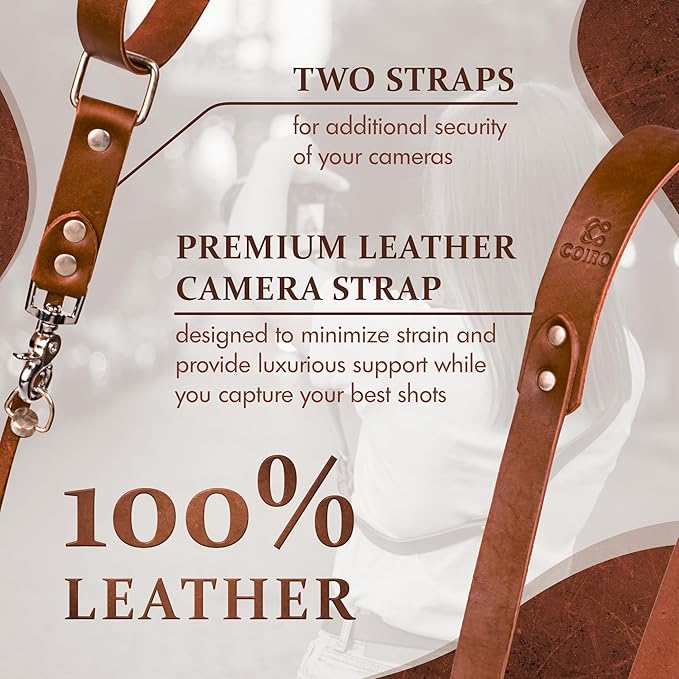 C Coiro Leather Camera Strap Crossbody - Image 3