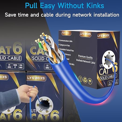 Cat6 Ethernet Cable 500FT Channel Test Pass, Cat6 500ft Ethernet Cable 23AWG - Image 6