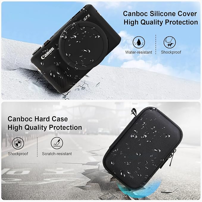 Canboc Camera Case for Canon PowerShot G7 X Mark II Digital Camera, Hard - Image 4