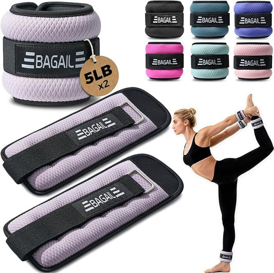 BAGAIL Ankle Wrist Weights for Women & Men, One Pair of 1/2/4/6/8/10 LBS by BAGAIL