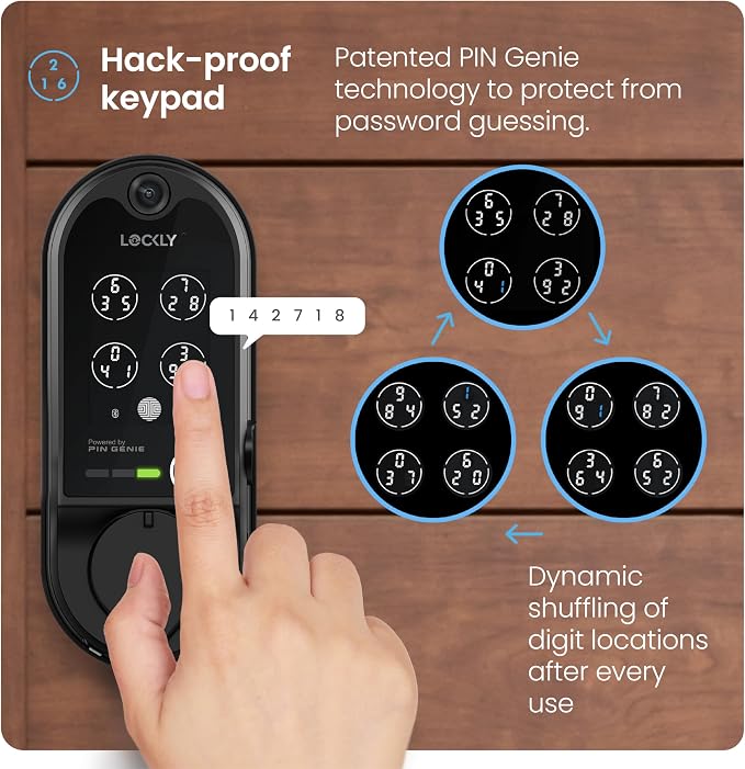 Lockly Vision Smart Lock with HD Video Doorbell, Fingerprint Door Lock - Image 5