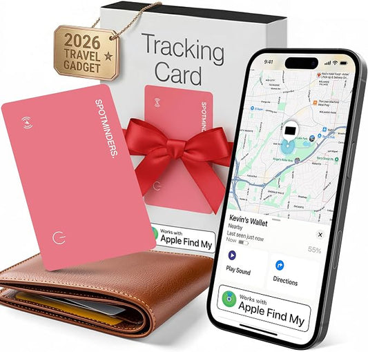 SPOTMINDERS Apple MFi Certified Wallet Tracker Card by Spotminders