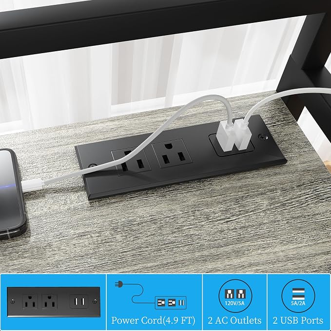 kepptory 3D Printer Stand with Power Outlet, Rolling Storage Cart w/Filament - Image 4