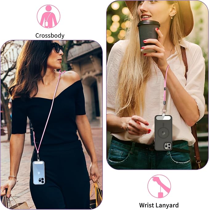 CACOE Phone Lanyard 2 Pcs-1 Pcs Adjustable Neck Strap, 2 Pads, Universal - Image 8