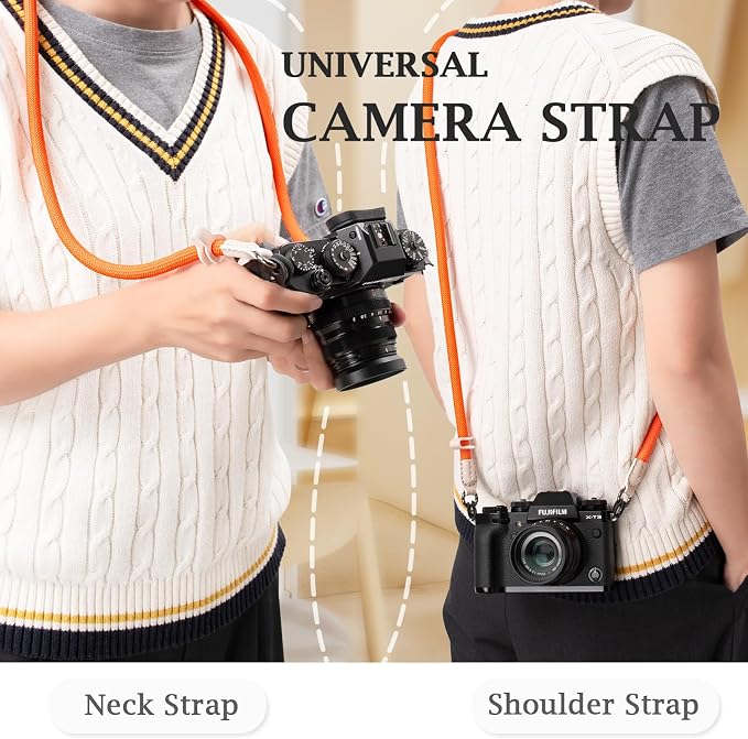 VOVMOEYA Nylon Braided Camera Rope Strap, Camera Neck Shoulder Strap - Image 4