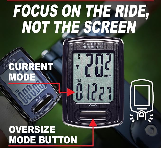 CATEYE Velo Wireless Bike Computer – Analog Speedometer & Odometer - Image 2