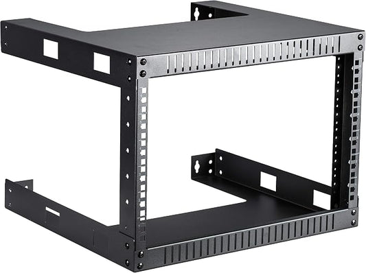 Kenuco Black 6U Wall Mount Open Frame Steel Network Equipment Rack 17.75 Inch by KENUCO
