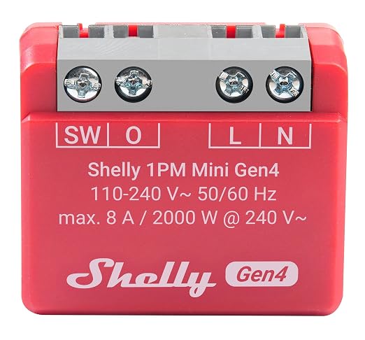Shelly 1PM Mini Gen4 | Wi-Fi, Matter Smart Relay Switch by Shelly