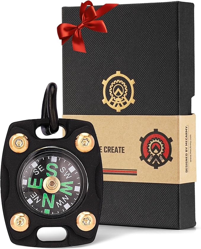 MecArmy Mini Titanium/Brass Compass, Waterproof IPX5 Pocket Compass by MecArmy