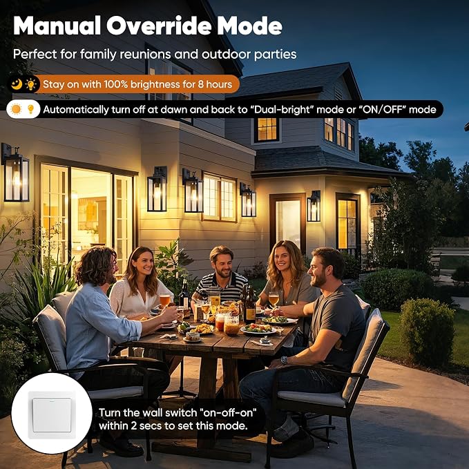 BesLowe 16” Upgraded Motion Sensor Outdoor Wall Lights, Dusk to Dawn Porch - Image 4