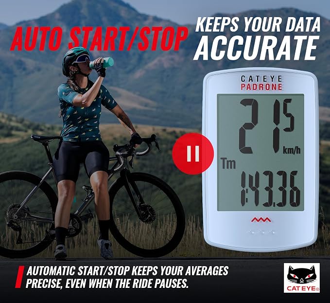 CATEYE Padrone Wireless Bike Computer – Oversized Display Cyclocomputer - Image 8