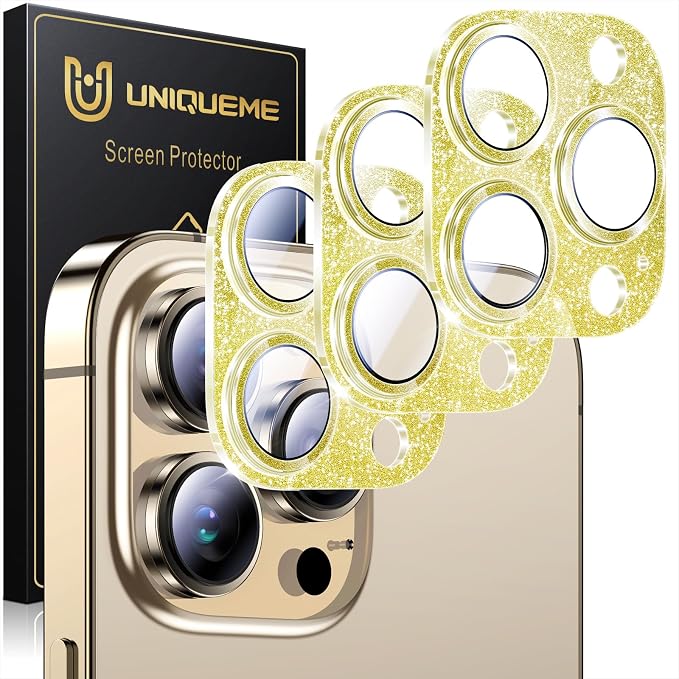 UniqueMe 3 Packs Compatible for iPhone 13 Pro Max/iPhone 13 Pro Camera Lens by UniqueMe