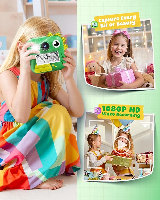 KOKODI Kids Camera Instant Print, Toddler Cameras Christmas Birthday Gifts - Image 3