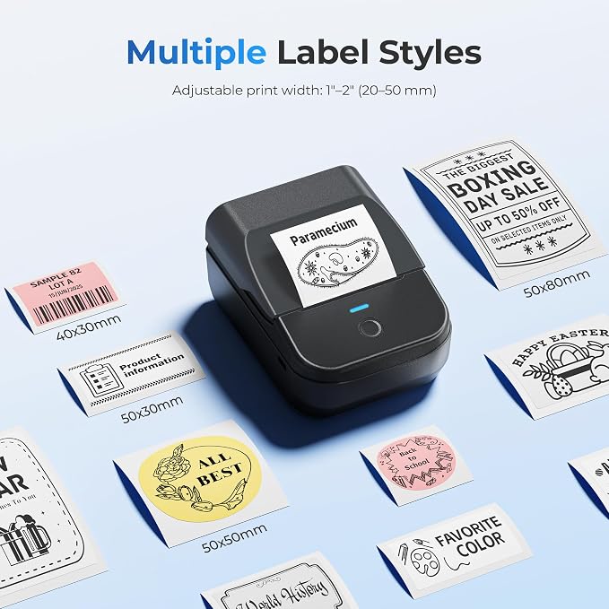 PM240 Label Maker Machine with 3 Tapes, Set 1 - Image 7