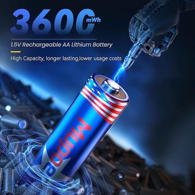 Mupoer Rechargeable AA Batteries - Image 2