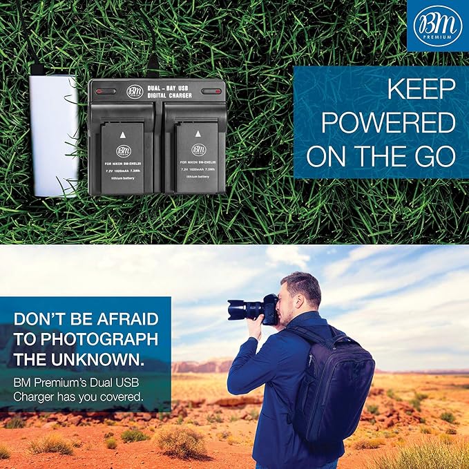 BM Premium Pack of 2 ENEL20, EN-EL20a Batteries and USB Dual Battery Charger - Image 7