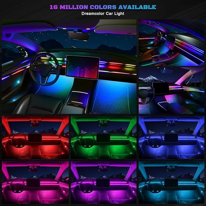 Dreamcolor Acrylic Interior Car LED Strip Light - Image 3