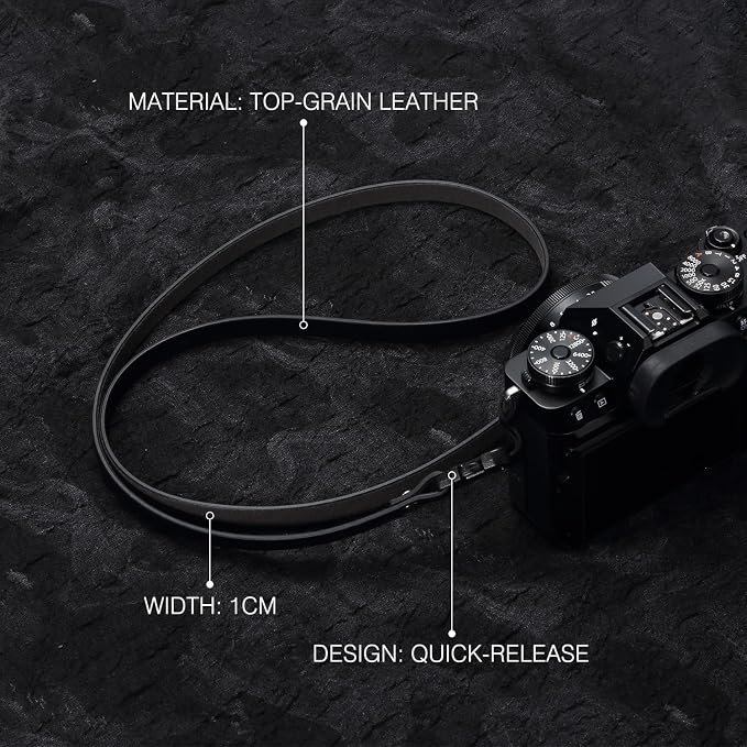 Vintage Minimalist Leather Camera Neck Shoulder Strap - Image 2