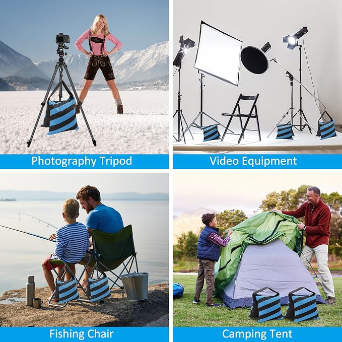 4 Packs Blue Sandbag Weight Bags - Image 6