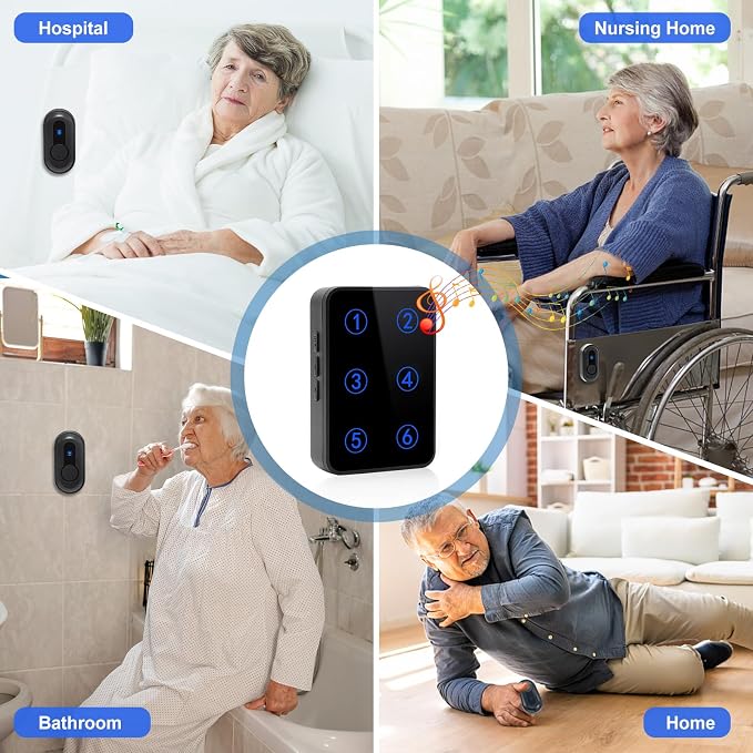 Wireless Caregiver Pager Call Button Nurse Call System 500Ft Range - Image 6