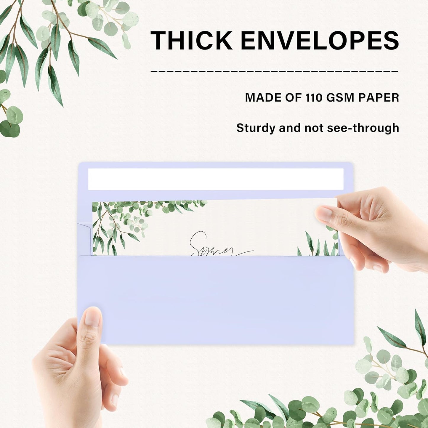 100 Pack #10 Business Envelopes, Self Seal Standard Lavender Envelopes for Secure Business & Legal Mailing, Office, Checks, Letter, Invoices, 4 1/8 x 9 1/2 Inches