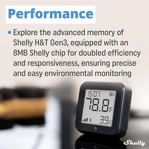 Shelly H&T Gen3 Black | Wi-Fi and Bluetooth Smart Temperature & Humidity Sensor - Image 5