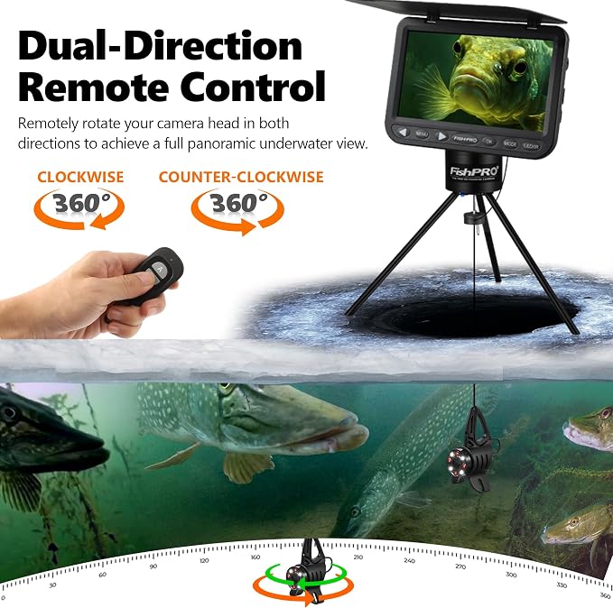 Tripod for Underwater Fishing Camera, For Max 11.1" Ice Hole 2 Fix Way - Image 4