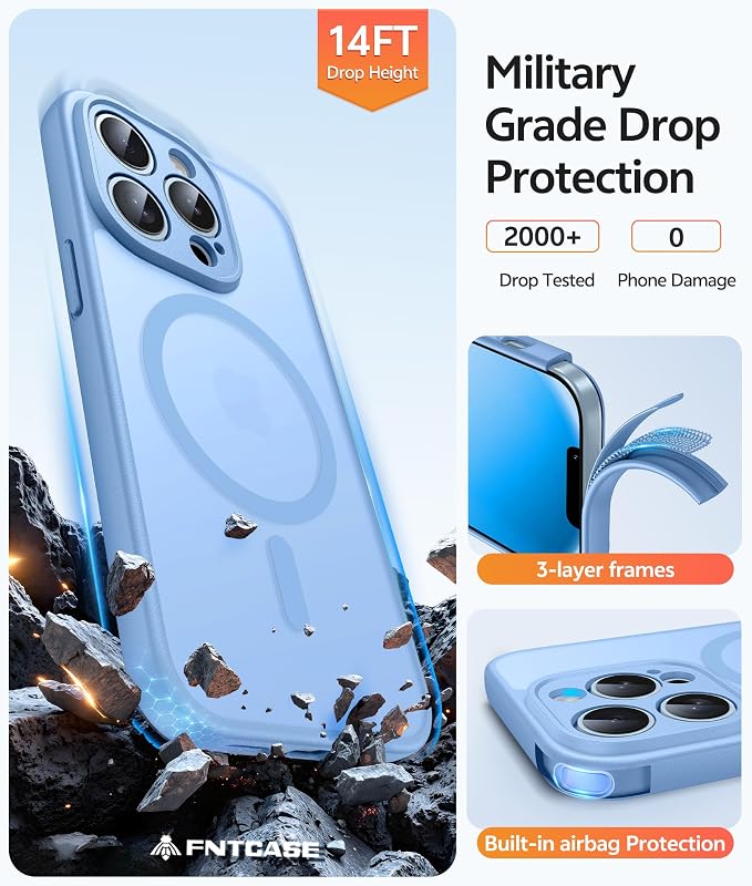 FNTCASE for iPhone 13 Pro Case: Translucent Matte Cases - Image 5