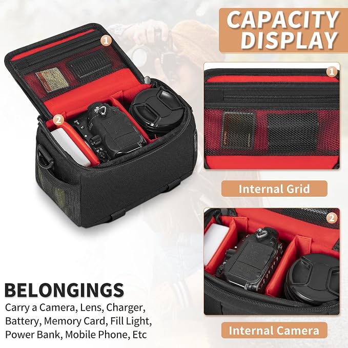 Camera Carrying Bag, Anti-Shock Camera Case Bag - Image 5