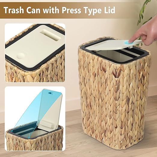Trongee Boho Trash Can with Lid - Image 5
