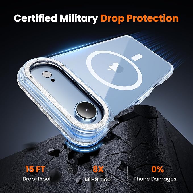 toushion 3 in 1 for iPhone Air Case Clear Bumper, Fits MagSafe, Shockproof - Image 3