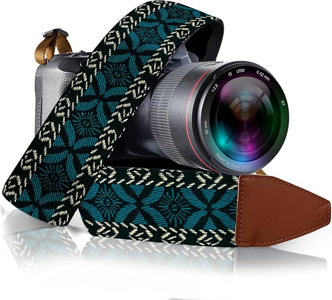 Art Tribute Camera Strap, Vintage Embroidered Neck Shoulder & Crossbody Camera by ArtTribute
