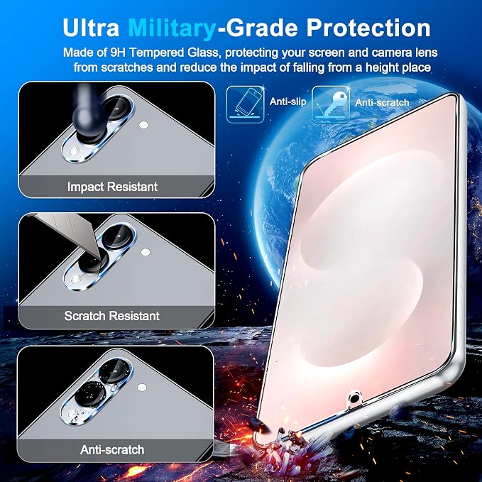 firtstnow 3 Pack for Samsung Galaxy S25 Edge Screen Protector Tempered Glass + - Image 5