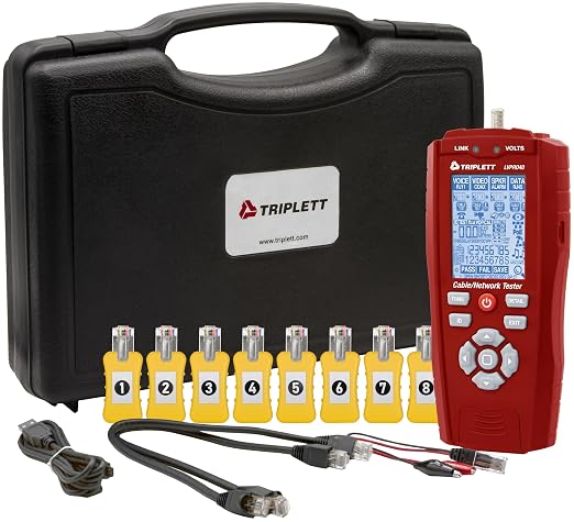 Triplett LVPRO40 10Gb Multifunctional Low Voltage Cable/Network Tester by Triplett