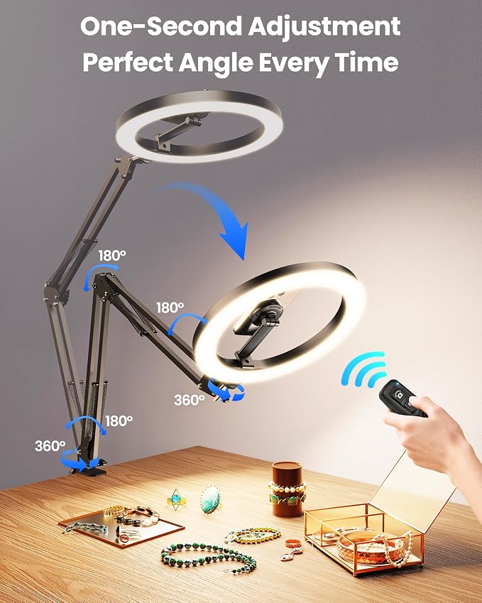 Magnetic Ring Light Overhead Camera Phone Mount - Image 3