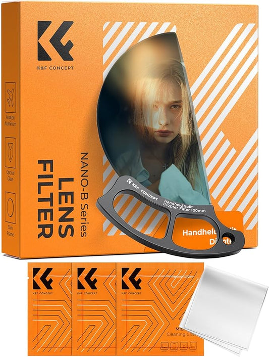 K&F CONCEPT 100mm Handheld Diopter Filter Special Effects Optical Glass Prism by KFCONCEPT