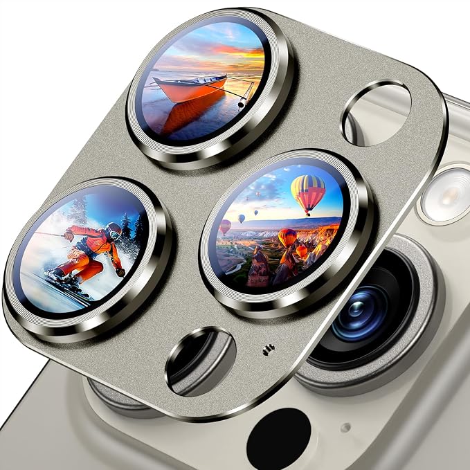 Uyiton Compatible with iPhone 16 Pro/iPhone 16 Pro Max Camera Lens Protector by Uyiton