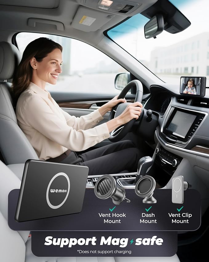 NO.1 Magnetic Baby Car Camera, Auto Night Vision, 360° Rotation Car Camera - Image 3