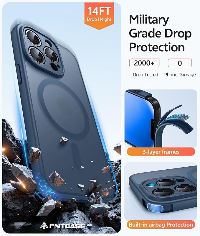FNTCASE for iPhone 13 Pro Case: Translucent Matte Cases - Image 5